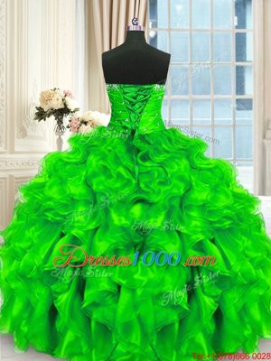 Wonderful Floor Length Lace Up Vestidos de Quinceanera for Military Ball and Sweet 16 and Quinceanera with Beading and Sequins