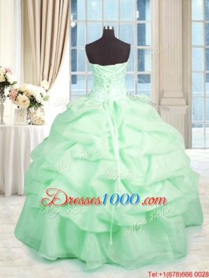 Edgy Sleeveless Lace Up Floor Length Beading and Ruffles Vestidos de Quinceanera