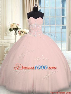 Lilac Sweetheart Neckline Beading and Ruffles Quinceanera Gowns Sleeveless Lace Up