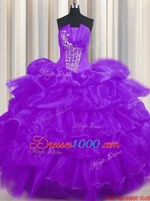 Top Selling Sleeveless Beading and Ruffled Layers and Pick Ups Lace Up Sweet 16 Quinceanera Dress