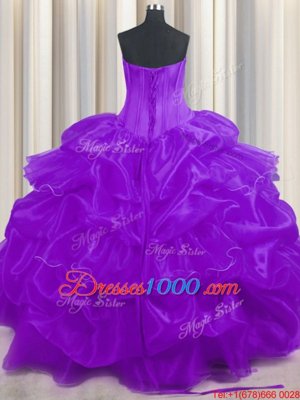 Top Selling Sleeveless Beading and Ruffled Layers and Pick Ups Lace Up Sweet 16 Quinceanera Dress