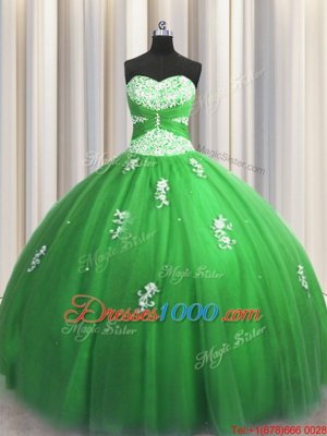 Elegant Floor Length Lace Up 15 Quinceanera Dress for Military Ball and Sweet 16 and Quinceanera with Beading and Appliques