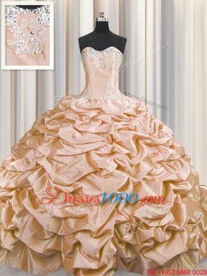 Clearance Pick Ups Brush Train Ball Gowns Sleeveless Peach Sweet 16 Dresses Sweep Train Lace Up
