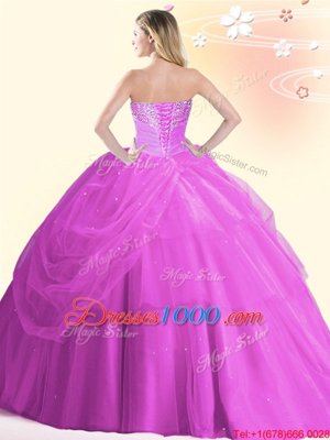 Apple Green Sleeveless Tulle Lace Up Vestidos de Quinceanera for Military Ball and Sweet 16 and Quinceanera