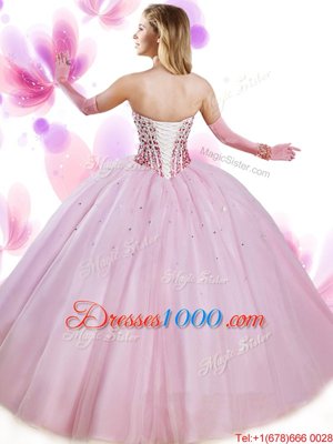 Aqua Blue Quinceanera Gowns Military Ball and Sweet 16 and Quinceanera and For with Beading Sweetheart Sleeveless Lace Up