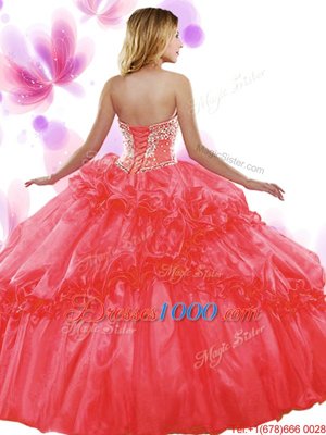 Aqua Blue Sleeveless Floor Length Pick Ups Lace Up 15 Quinceanera Dress