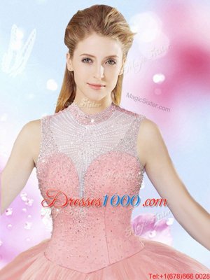 Noble Sleeveless Beading Lace Up Vestidos de Quinceanera