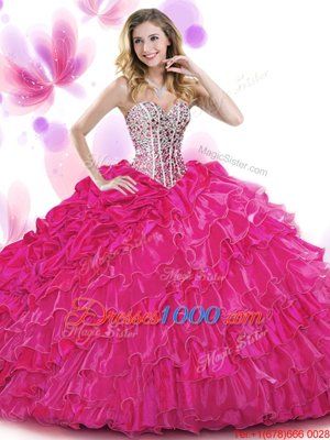 Pick Ups Ruffled Sweetheart Sleeveless Lace Up Quinceanera Dresses Turquoise Organza and Taffeta