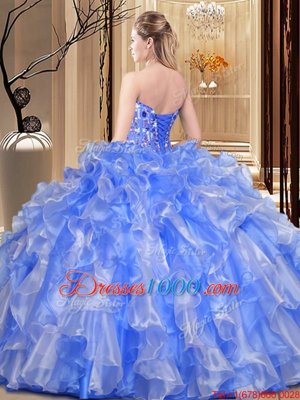 Captivating Floor Length Ball Gowns Sleeveless Rose Pink Quince Ball Gowns Lace Up