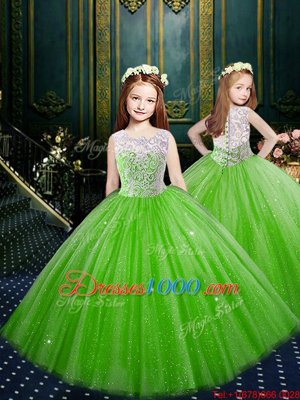 Cute High-neck Lace Up Lace 15th Birthday Dress Sleeveless