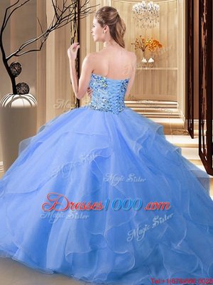 Tulle Sleeveless Floor Length Ball Gown Prom Dress and Beading