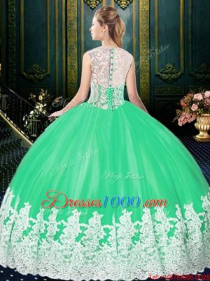 Best Selling Floor Length Rose Pink Quinceanera Dresses Scoop Sleeveless Zipper