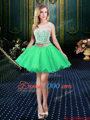 Four Piece Scoop Neckline Lace and Sequins Sweet 16 Dresses Sleeveless Lace Up