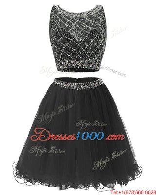 Black Homecoming Dress Prom and Party and For with Beading and Belt Sweetheart Sleeveless Side Zipper