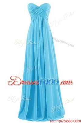 Pleated A-line Prom Dresses Apple Green Sweetheart Chiffon Sleeveless Floor Length Zipper
