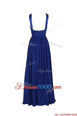 Beauteous Watermelon Red Scoop Neckline Beading Dress for Prom Sleeveless Zipper