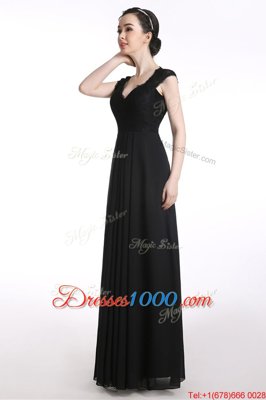 Super Cap Sleeves Lace Zipper Prom Dress