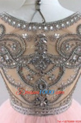 Mini Length A-line Sleeveless Pink Club Wear Side Zipper