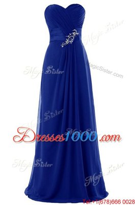 Modern Purple Sleeveless Floor Length Ruffles Zipper Prom Dress