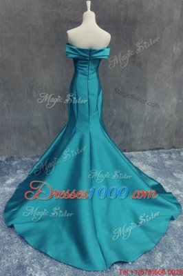 Great Mermaid Sleeveless Teal Brush Train Zipper