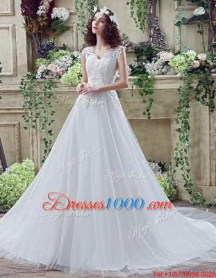 Top Selling Long Sleeves Lace and Appliques Clasp Handle Bridal Gown with White Court Train