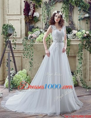 Top Selling Long Sleeves Lace and Appliques Clasp Handle Bridal Gown with White Court Train