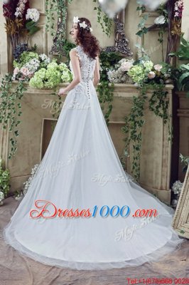 Top Selling Long Sleeves Lace and Appliques Clasp Handle Bridal Gown with White Court Train