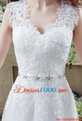 Top Selling Long Sleeves Lace and Appliques Clasp Handle Bridal Gown with White Court Train