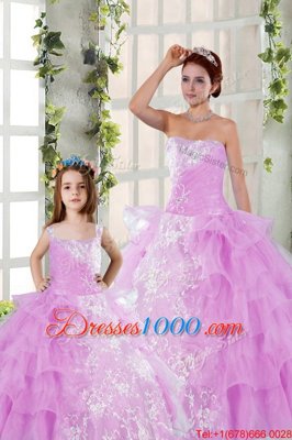 Gold Ball Gowns Beading and Ruffled Layers Sweet 16 Quinceanera Dress Lace Up Organza Sleeveless Floor Length