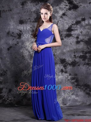 Admirable Sleeveless Beading Side Zipper Prom Dresses