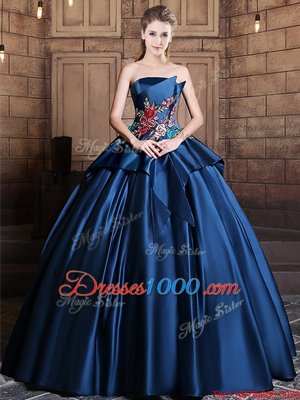 Sleeveless Appliques Lace Up Quinceanera Dress