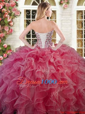 Nice Ball Gowns Sweet 16 Quinceanera Dress Aqua Blue Sweetheart Organza Sleeveless Floor Length Lace Up