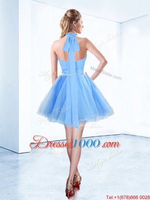 Halter Top Sleeveless Ruching and Belt Zipper Winning Pageant Gowns