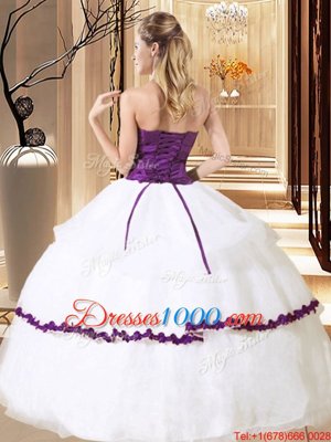 Sexy White Sleeveless Beading Floor Length Quinceanera Dress