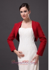 Red Long Sleeves Elegant Jacket for formal