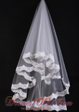 Romantic Popular Veil With Lace for Wedding
