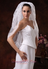Two-tier Graceful Wedding Veils Embroidery