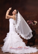 Graceful Tulle Wedding Veils Lace Applique 2013