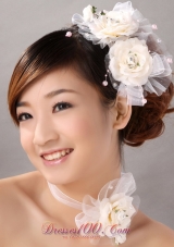 Cheap Bridal Accessories Tulle and Imitation Pearls