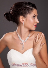 Imitation Pearl Jewelry Set Necklace and Earrings
