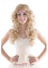 Wavy Hair Wig in Blonde Long High Quality Synthetic