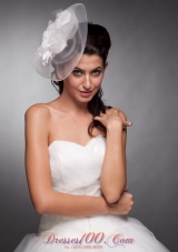 Pearls Net Taffeta Bridal Hat Wedding Headpieces