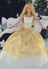 Pretty Handmade Dress Made to Fit the Barbie Doll