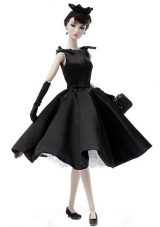 Black Ruffled Scoop Barbie Doll Dresses