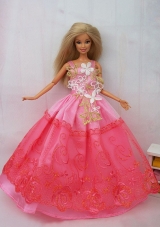 Pink Lace Handmade Dress for Noble Barbie