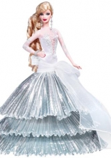 Silver Organza With Special Made Party Dress for Barbie Doll