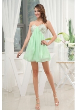 Apple Green Prom Dress Mini-length Sequins For Club
