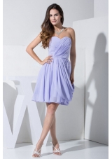 Elegant Lilac Prom Cocktail Dress For 2013 Pleats