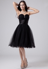 Black Sweetheart Prom Dress With Beading Ruch