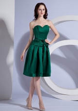 Bow Green Bridesmaid Dresses A-line Sweetheart